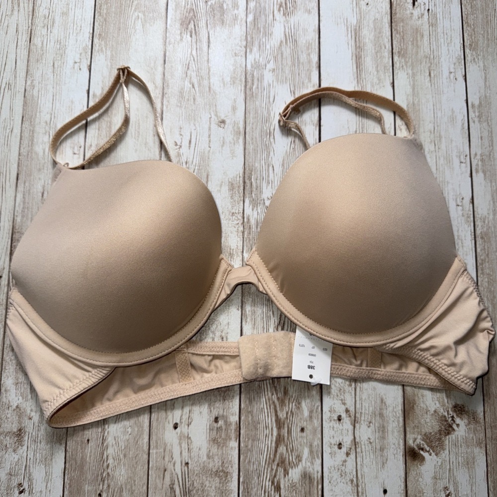 Maidenform Women's 38B Beige Nude Underwire Convertible Push‎ Up Bra